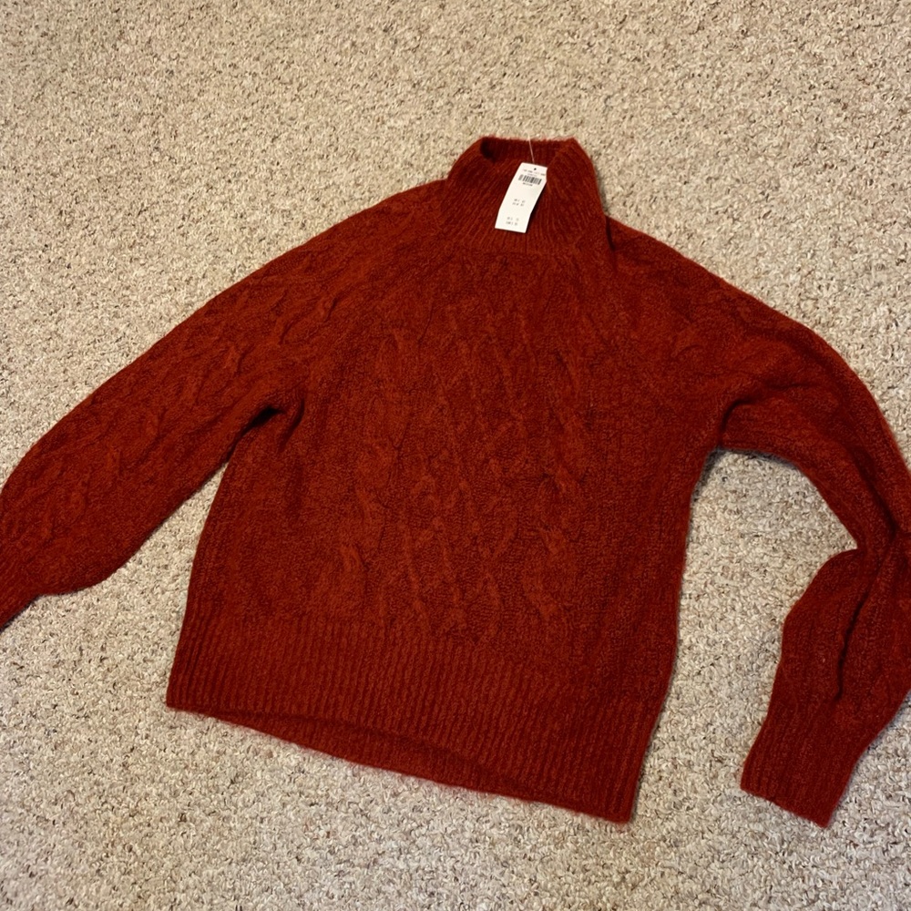 Abercrombie & Fitch Turtleneck sweater with balloon sleeves Medium